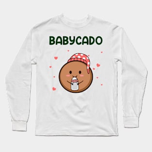 Babycado Baby Announcement Pregnancy Reveal Avocado Gift Kids toddlers Long Sleeve T-Shirt